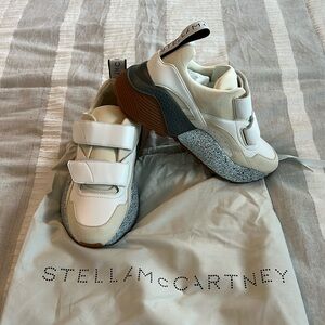 New Stella McCartney cream Eclipse platform sneakers Sz 37